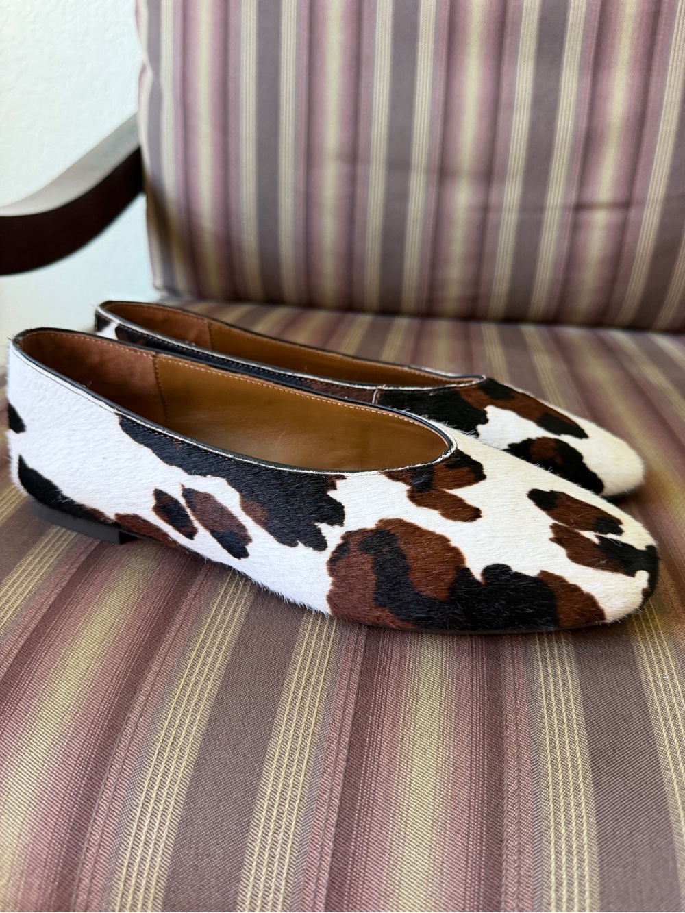 Madewell Mylie Cow Print Ballet Flats
